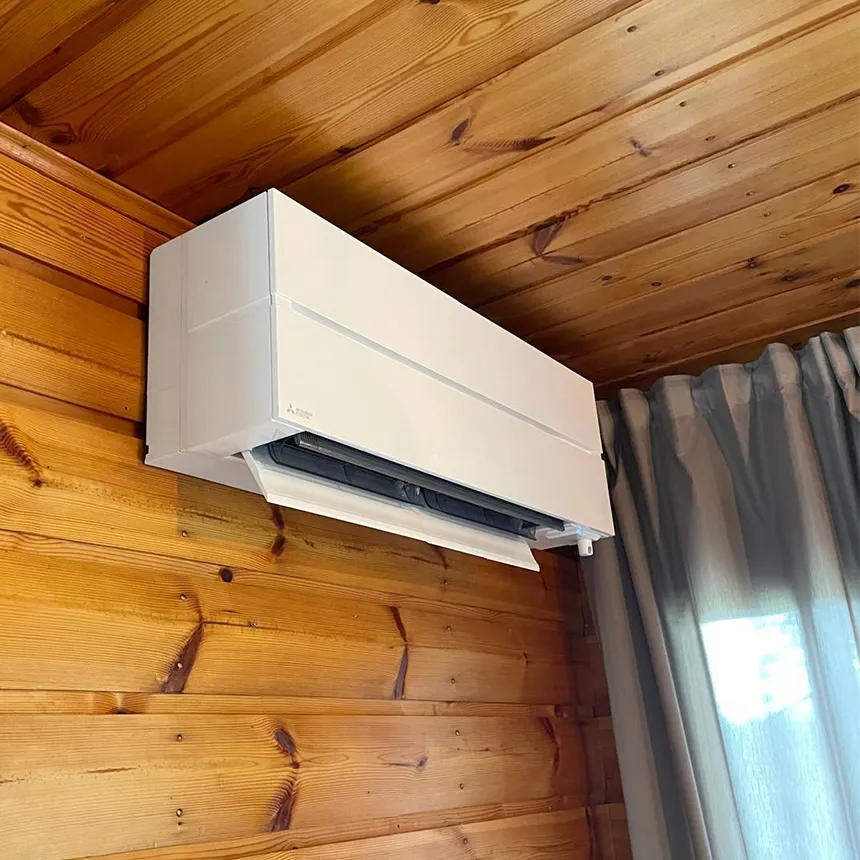 Mitsubishi Electric ilmalämpöpumppu vapaa-ajan asunnon seinälle